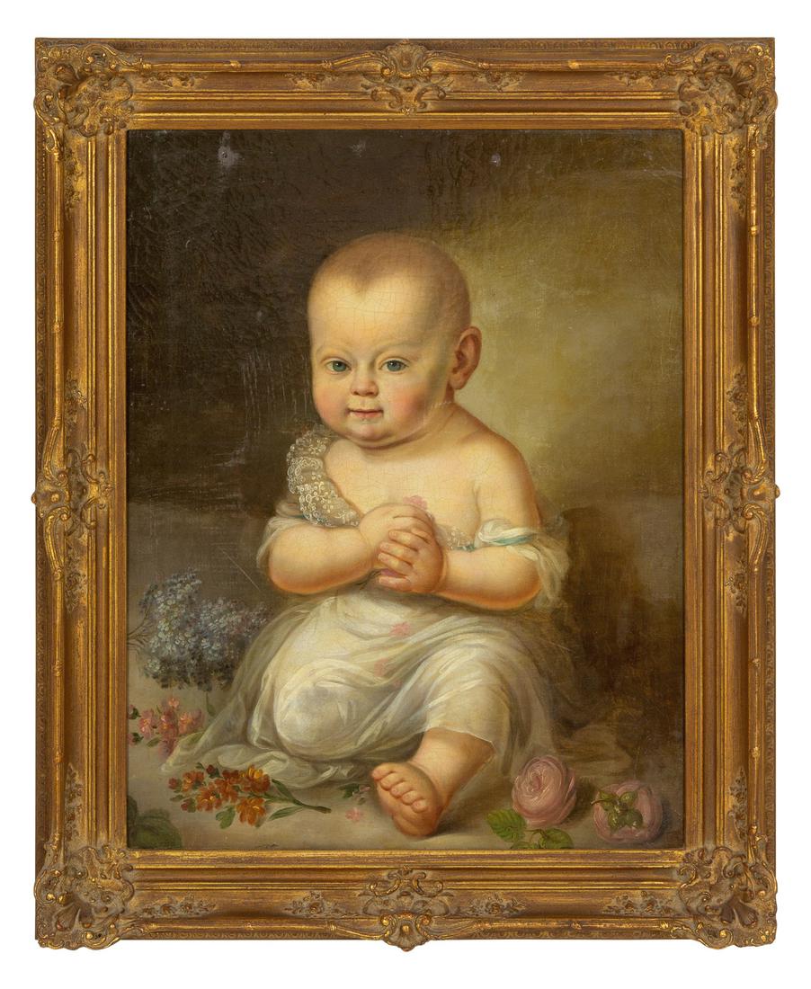 Artist Unknown (19th Century) Child: Artist Unknown (19th Century) Child oil on canvas 23 1/2 x 18 inches. Provenance: Property from the Margaret A. Cooper Trust, Evanston, Illinois, sold to benefit St. Jude Children's Research Hospital