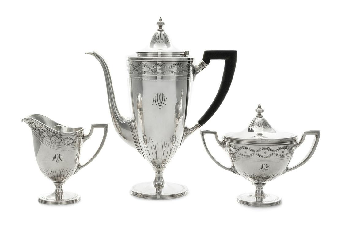 A Tiffany & Co. Silver Three-Piece Coffee Service (1 of 2)