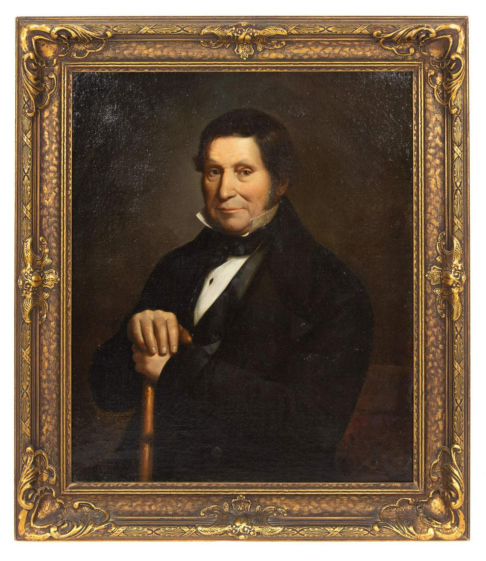 Artist Unknown (19th Century) Portrait of a Man: Artist Unknown (19th Century) Portrait of a Man oil on canvas 29 1/4 x 24 1/2 inches. Provenance: Property from the Margaret A. Cooper Trust, Evanston, Illinois, sold to benefit St. Jude Children's Re