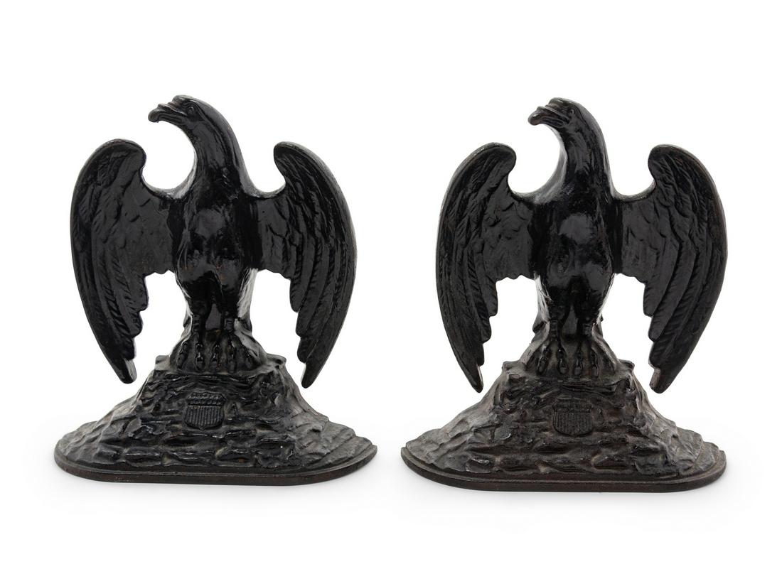 A Pair of Cast Iron Eagle-Form Bookends (1 of 2)