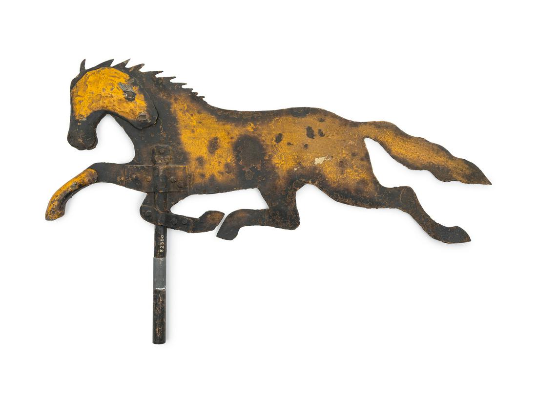 A Painted Iron "Running Horse" Weather Vane (1 of 1)