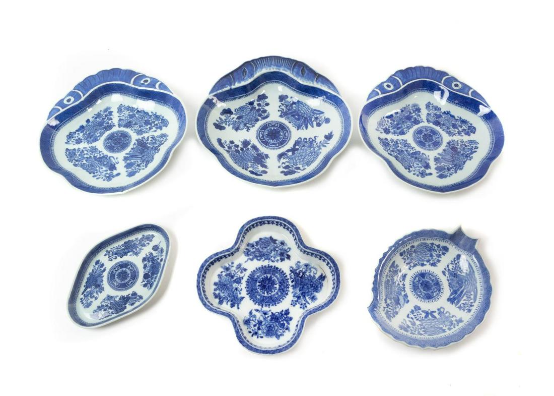 A Collection of Chinese Export Blue Fitzhugh Porcelain (1 of 1)