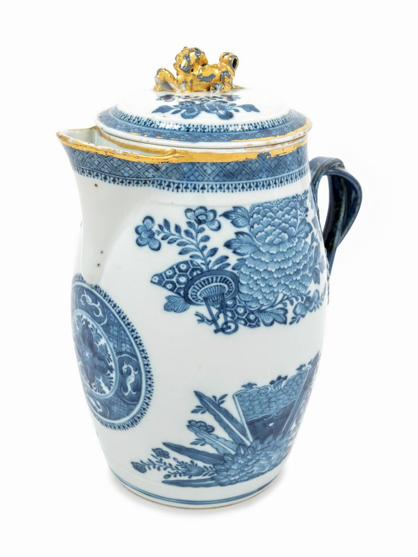 A Chinese Export Blue Fitzhugh Porcelain Pitcher (1 of 3)