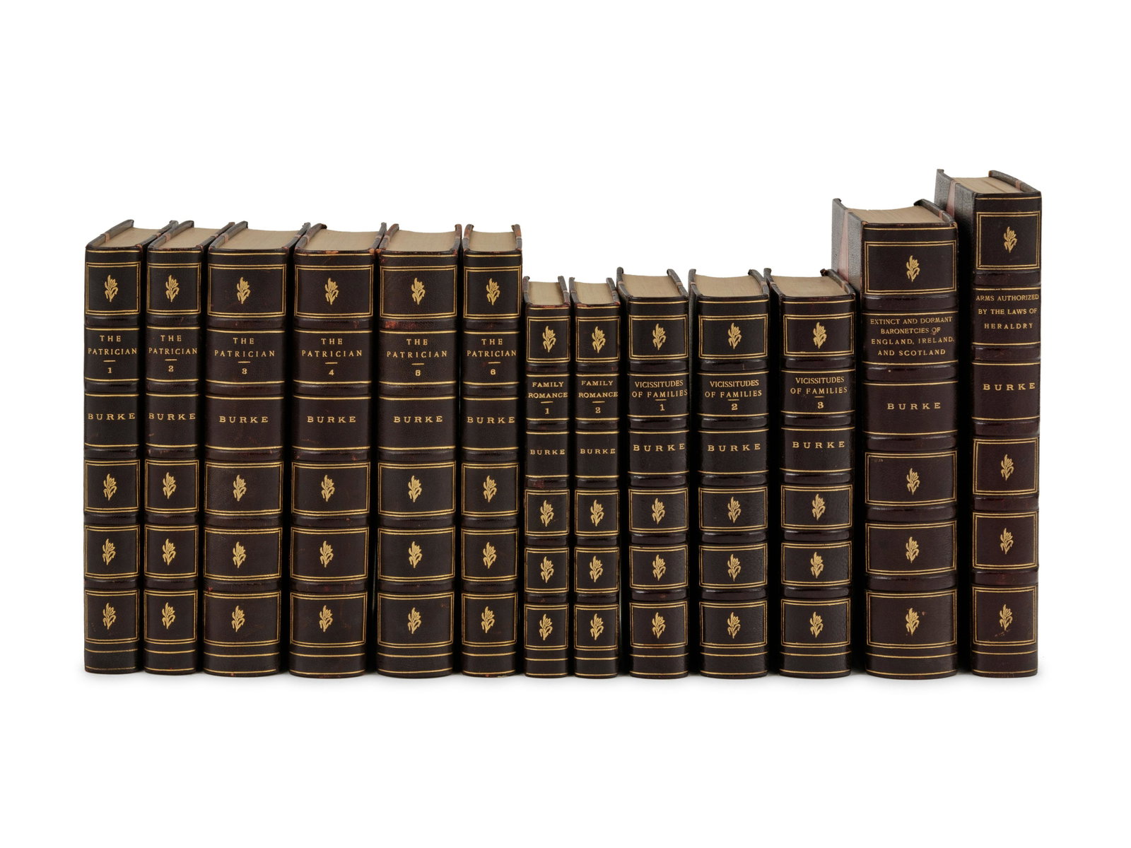 BURKE, Bernard, Sir (1814-1892). A group of uniformly: BURKE, Bernard, Sir (1814-1892). A group of uniformly bound works, comprising: A Genealogical and Heraldic History....of England, Ireland, and Scotland. London: John Russell Smith, 1844. Second editio