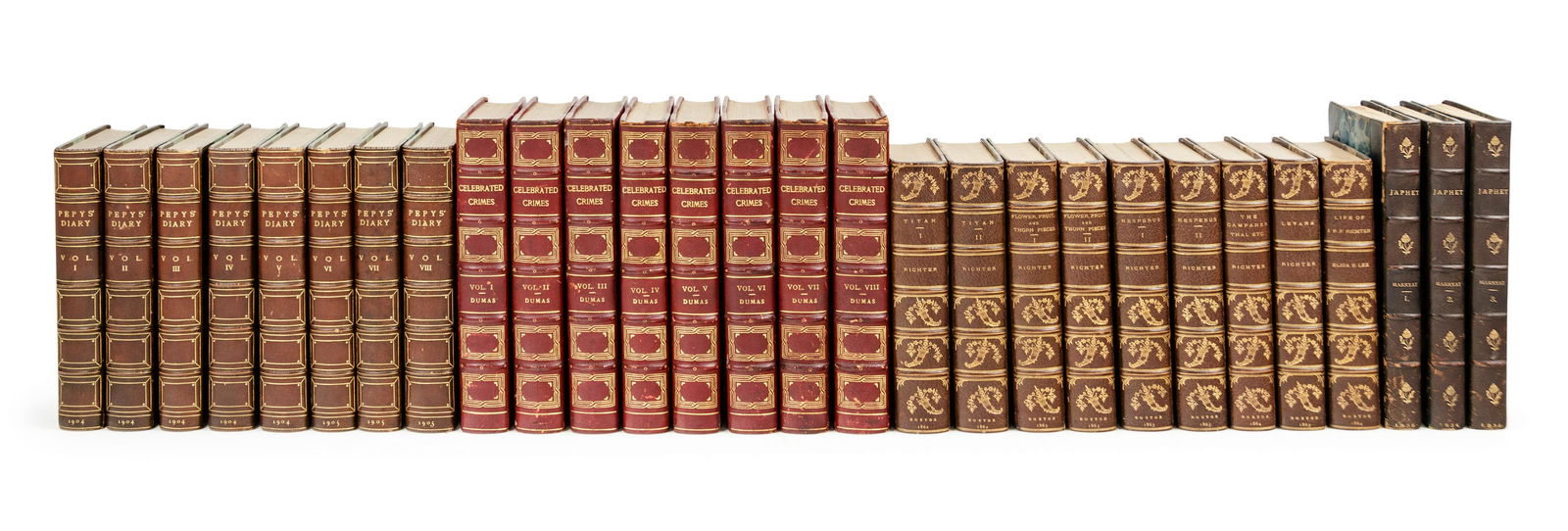[BINDINGS]. A group of 5 works in 32 volumes, (1 of 1)