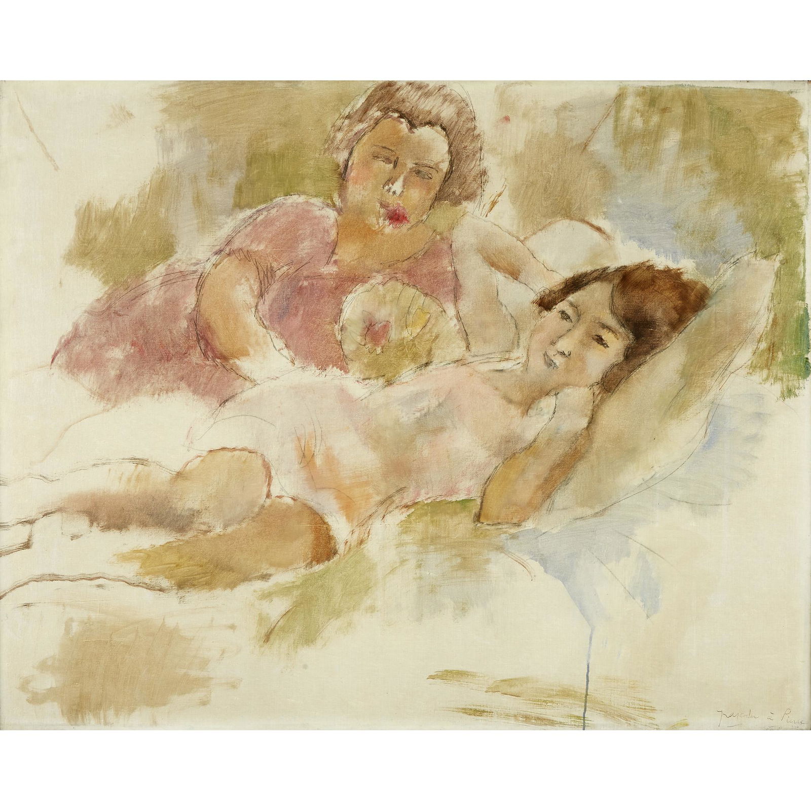 Jules Pascin (French, 1885-1930), , Les Deux Amis (1 of 1)