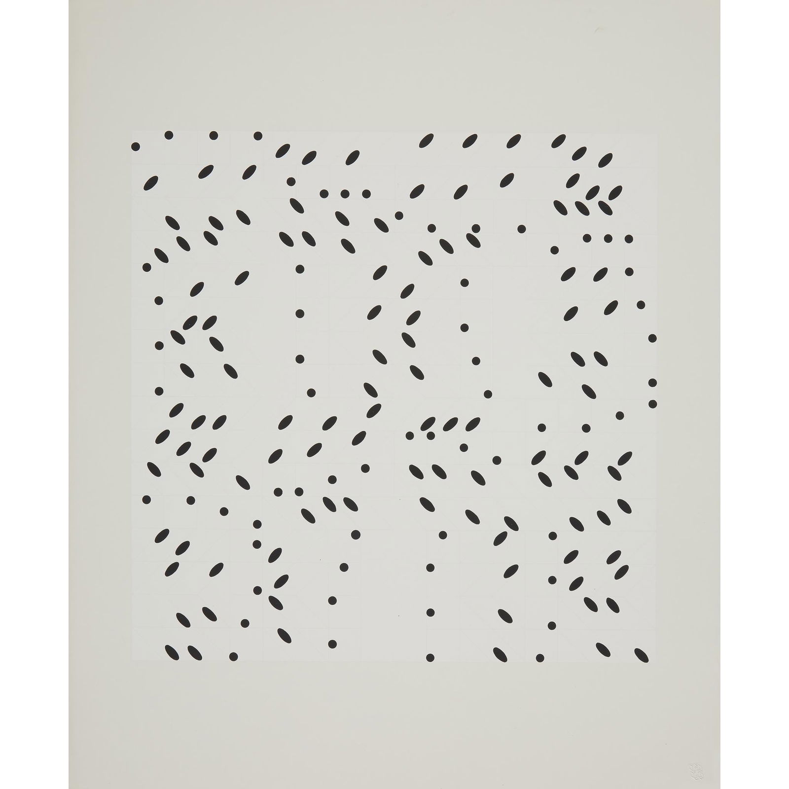 Larry Poons (American, b. 1937), , Untitled from X + X: Larry Poons (American, b. 1937) Untitled from X + X (Ten Works by Ten Painters) 1964, from the edition of 500, with wide margins, Wadsworth Atheneum, Hartford, Connecticut, publisher. Screenprint on w