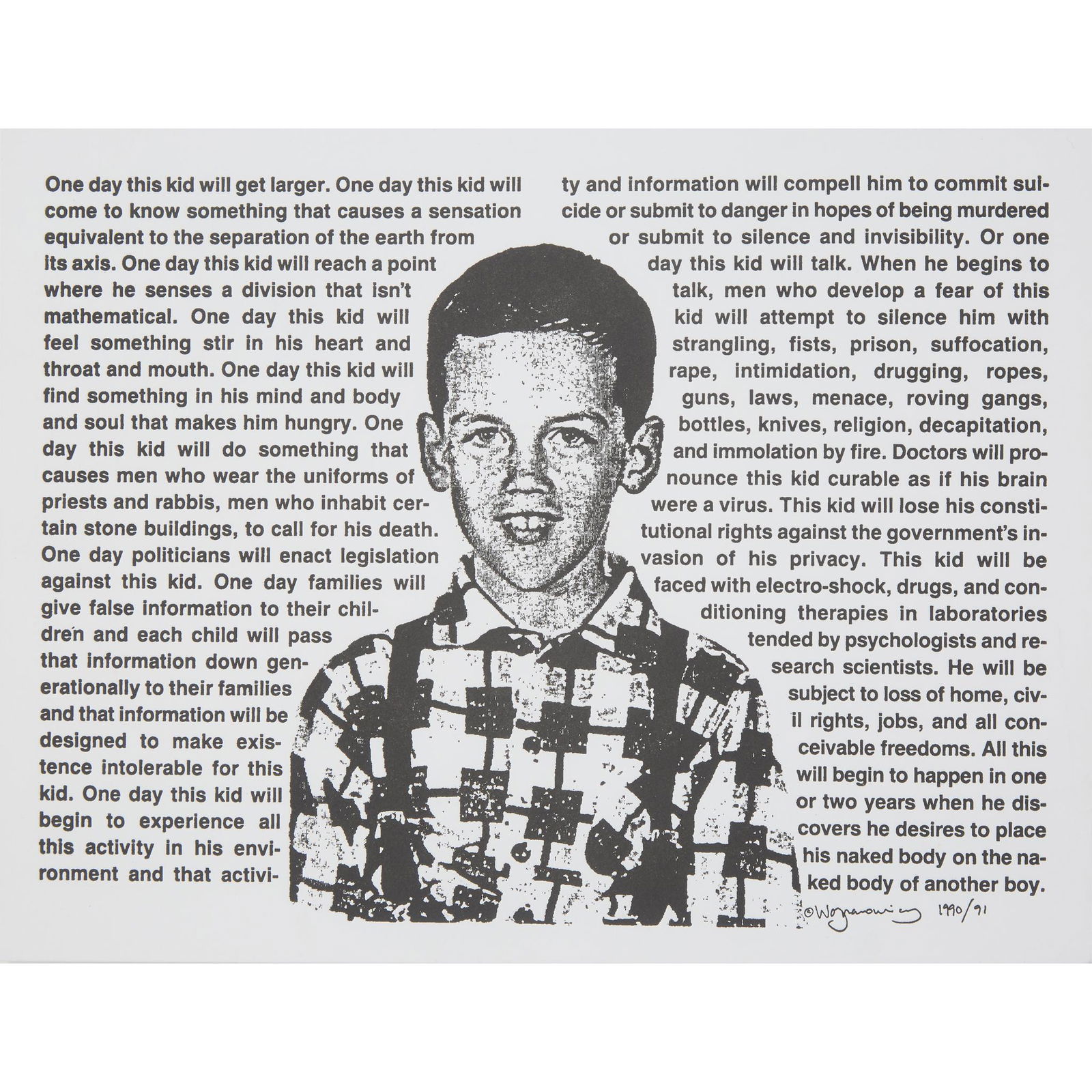 David Wojnarowicz (American, 1954-1992), , Untitled (1 of 1)
