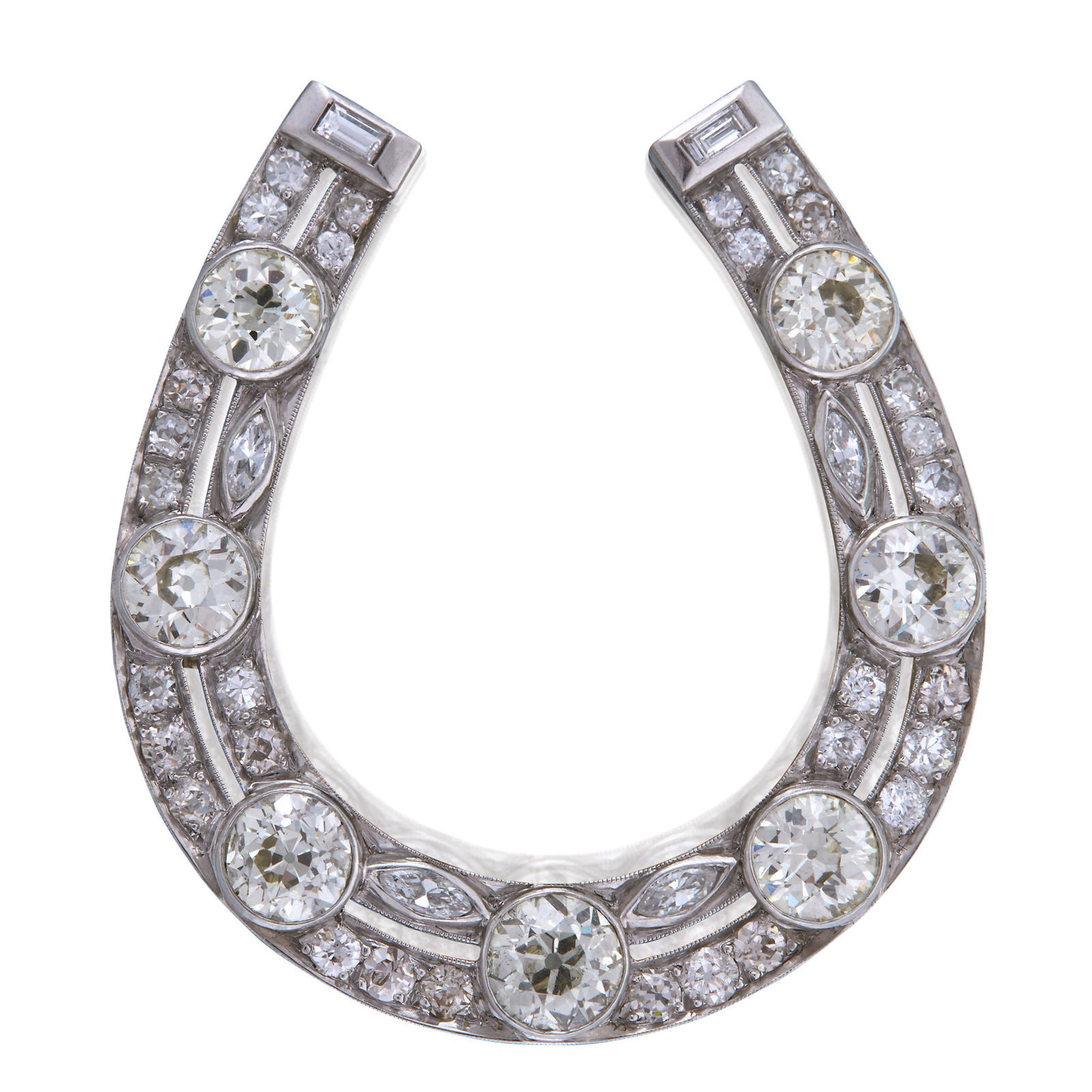A platinum and diamond brooch, (1 of 1)
