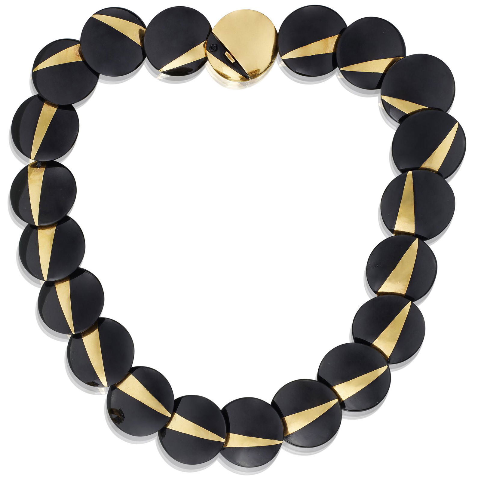 An onyx and eighteen karat gold necklace, Angela (1 of 1)