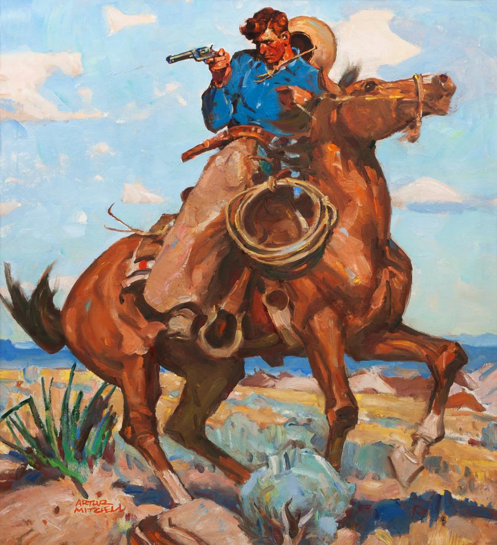 Arthur Roy Mitchell (American, 1889-1977) Driving off (1 of 2)