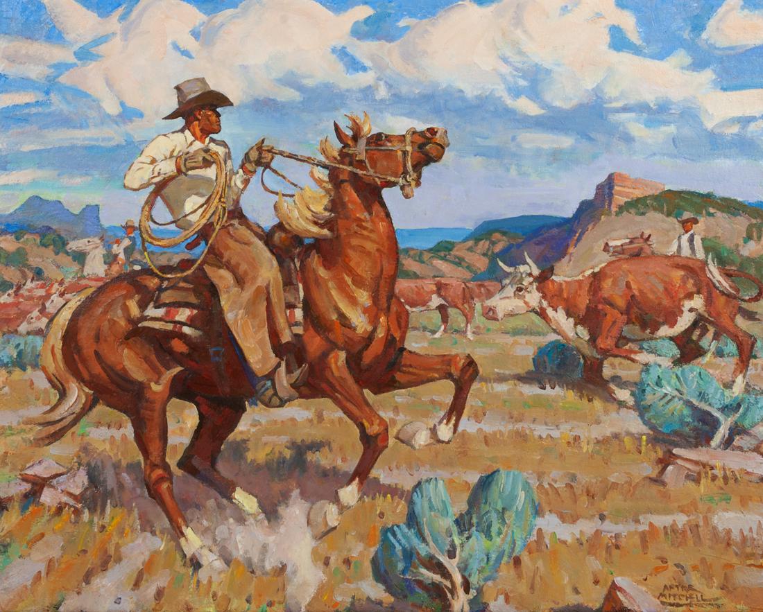 Arthur Roy Mitchell (American, 1889-1977) Tit for Tat (1 of 2)