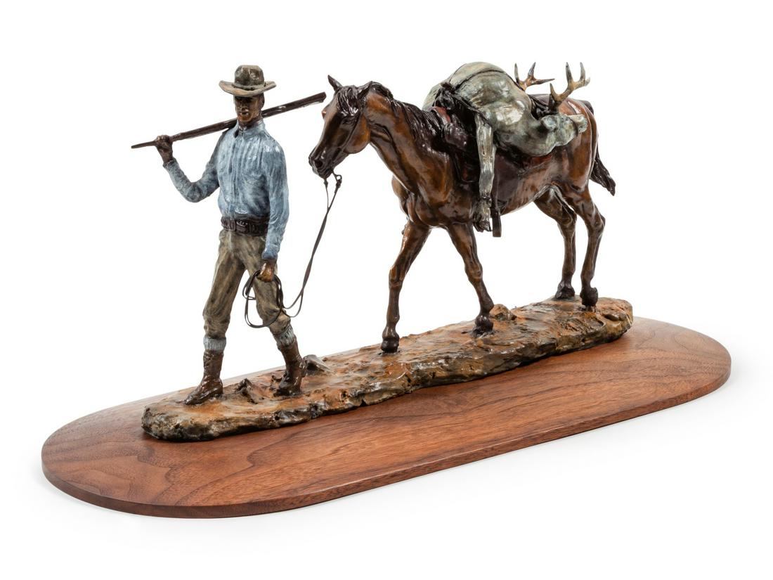 Earl Heikka (American, 1910-1941) Down from High: Earl Heikka (American, 1910-1941) Down from High Country #27/36, bronze, signed Heikka #27/36 11 inches Provenance: