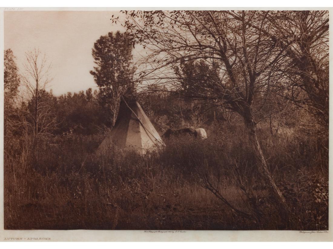 Edward Sheriff Curtis (American, 1868-1952): Edward Sheriff Curtis (American, 1868-1952) Autumn-Apsaroke, photogravure by John Andrew & Son, from copyright photograph 1908 11 3/4 x 15 3/4 inches Provenance: