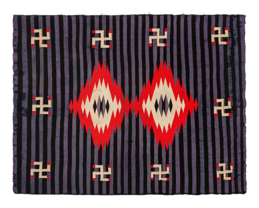 Navajo Moki-Style Germantown Weaving 49 x 40 inches (1 of 1)