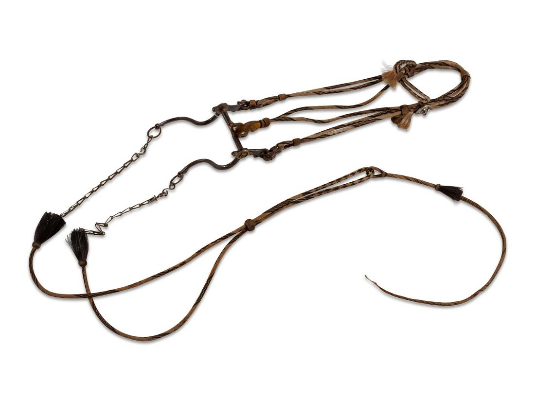 Prison Made Hitched Horsehair Bridle overall length 115 (1 of 2)