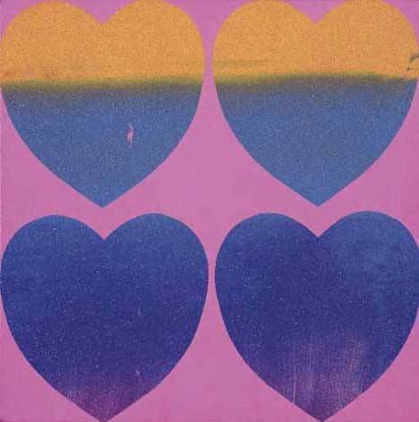 ANDY WARHOL (american 1928-1987) FOUR HEARTS", 1986