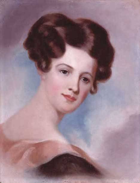 JANE COOPER SULLY (american 1807-1877) PORTRAIT OF: JANE COOPER SULLY (american 1807-1877) PORTRAIT OF A WOMAN (AFTER THOMAS SULLY)" Signed and dated "Jane C. Sully 1922" bottom right, oil on panel, 19 1/8 in. x 14 5/8 in. (48.5 x 37.1 cm.) provenance: