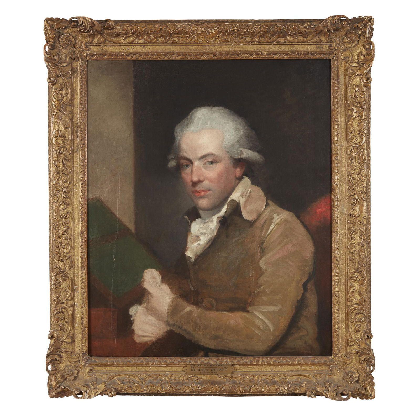 Gilbert Stuart (1755-1828), Portrait of Ozias Humphrey,: Gilbert Stuart (1755-1828) Portrait of Ozias Humphrey, R. A. (1742-1810) Oil on canvas, framed. 29 1/2 in. x 24 in. (sight) PROVENANCE:By descent from the sitter. Dr. Crompton, Cranleigh, England. The