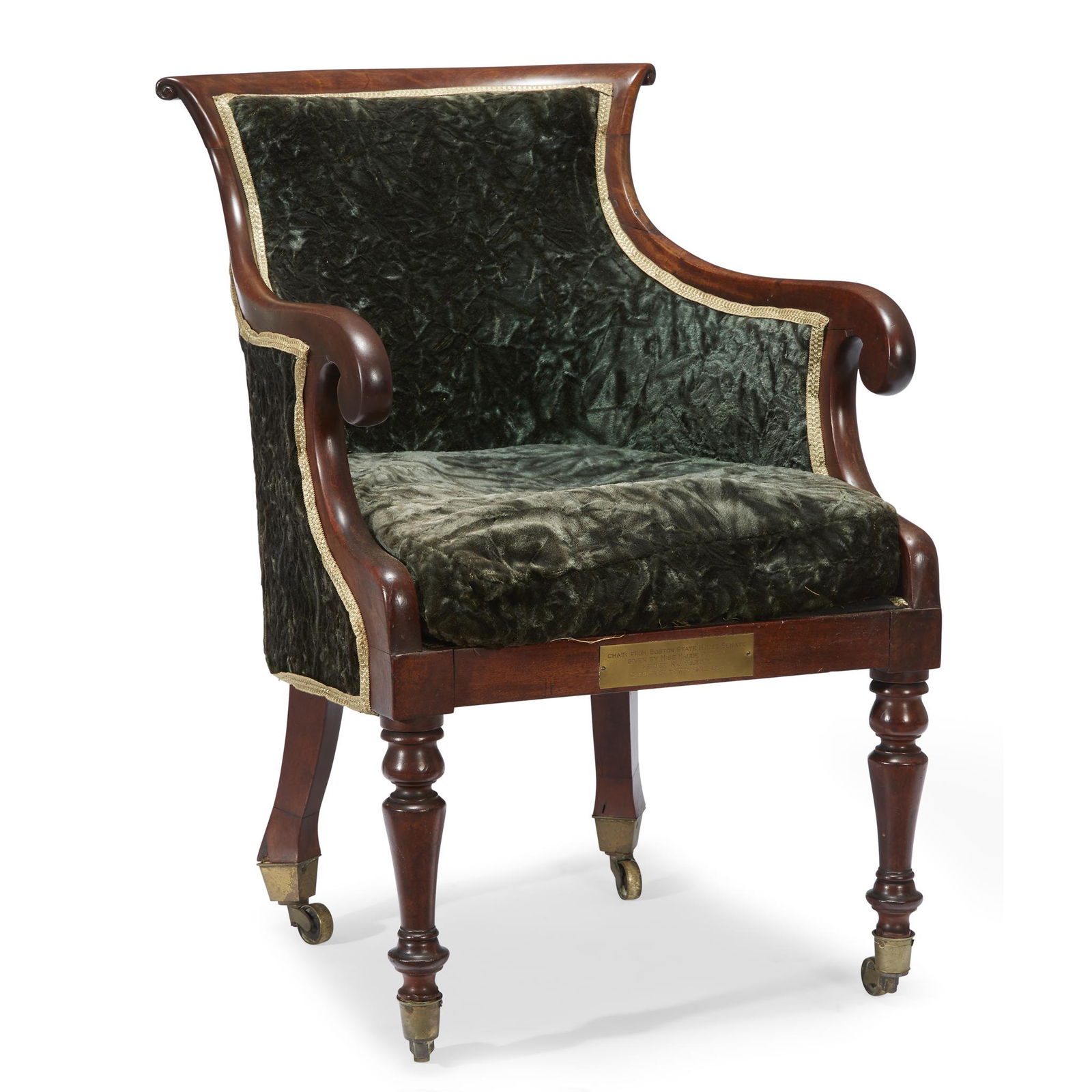 Classical mahogany bergere from 'Boston State House (1 of 1)