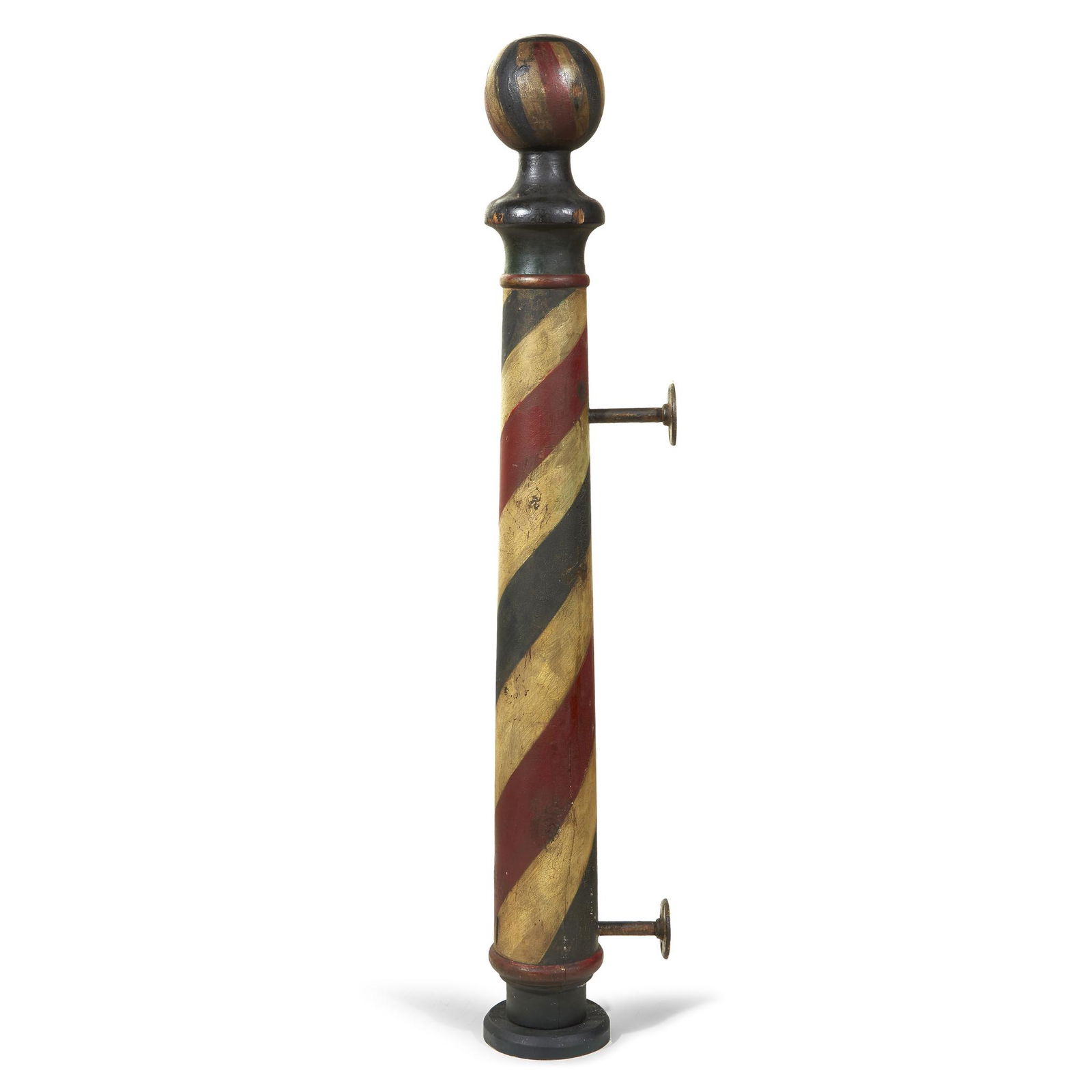 Small turned and painted barber pole		, late 19th (1 of 1)