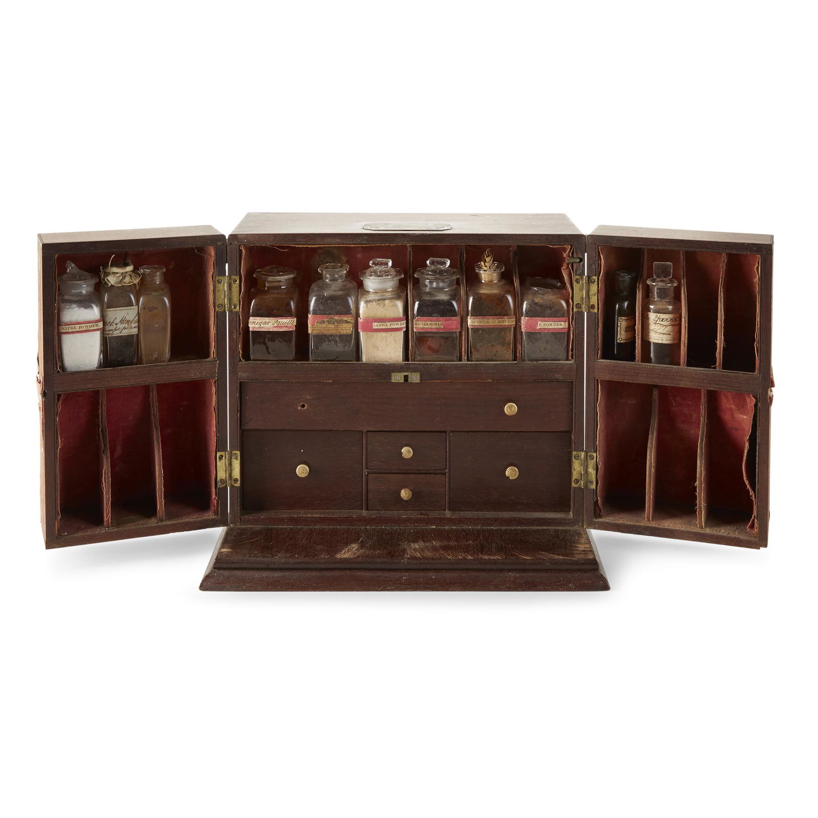Mahogany medicine chest, 19th century (1 of 1)