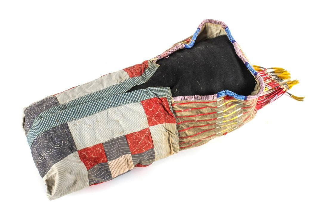 Sioux Beaded and Quilled Hide Cradle approximate length (1 of 1)