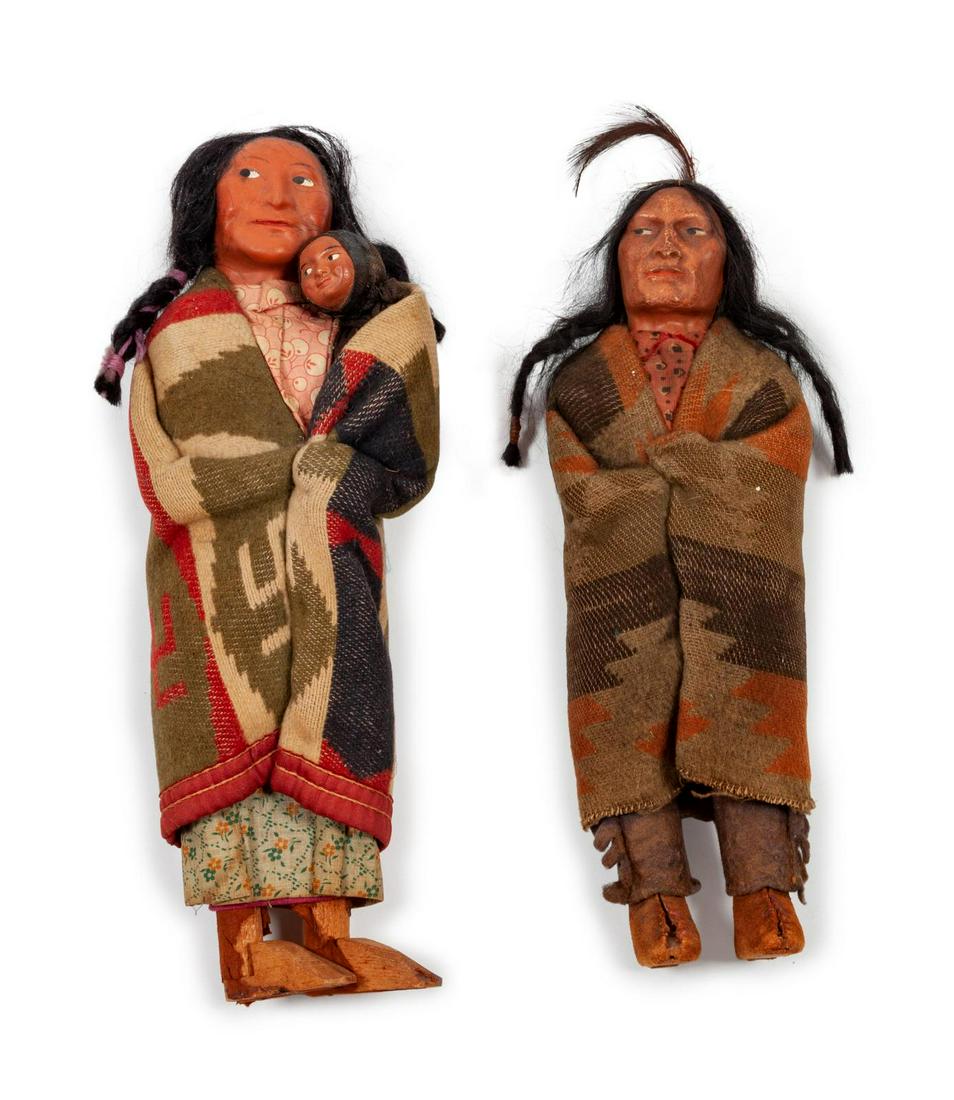 Two Skookum Dolls each height 12 1/2 inches (1 of 1)