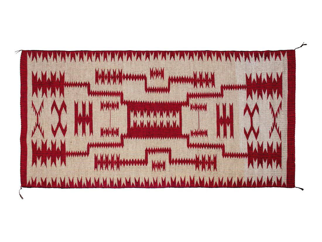 Navajo Raised Outline Storm Pattern Weaving 70 1/2 x 37 (1 of 1)