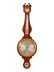 George III Mahogany Wheel Thermometer/Barometer height