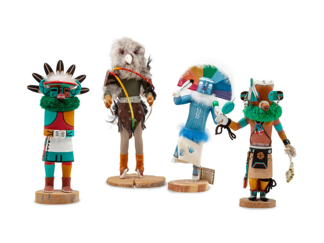 Four Contemporary Hopi Kachinas height of tallest 16 (1 of 1)
