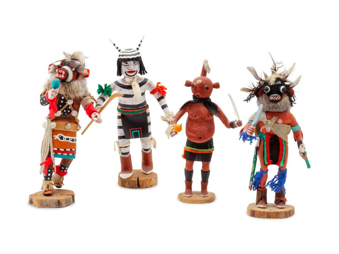 Four Contemporary Hopi Kachinas height of tallest 11 (1 of 1)