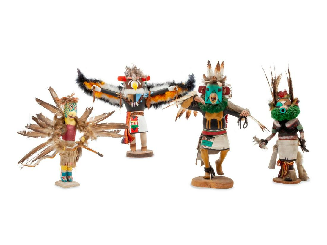 Four Contemporary Hopi Eagle Dancer Kachinas height of (1 of 1)