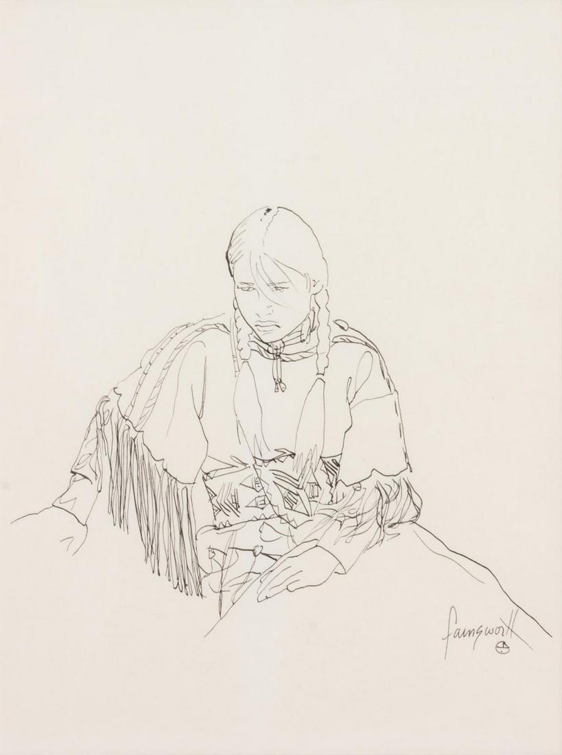John Farnsworth (American, b. 1941) Portrait of Indian (1 of 1)