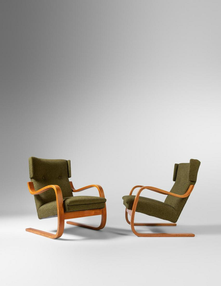 Alvar Aalto  A Pair of Model 36 Lounge ChairsFinmar, (1 of 3)