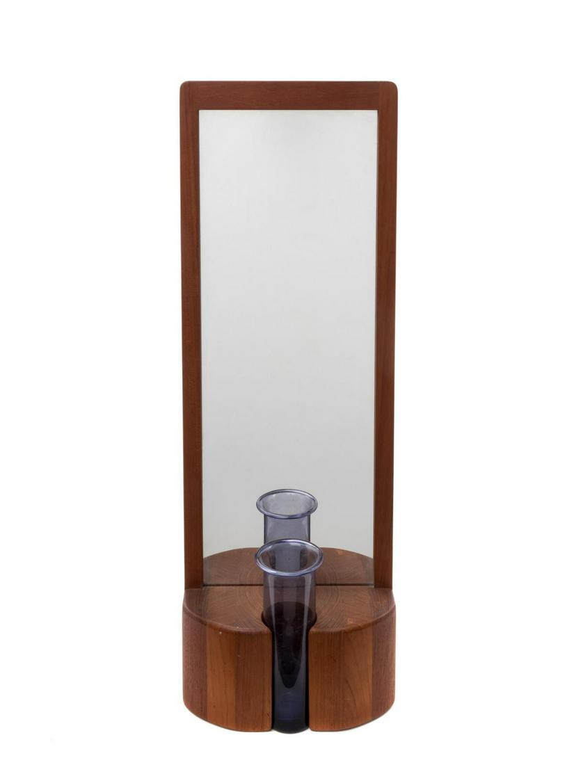 Randers Mobelfabrik  Teak Framed Mirror with Glass Bud (1 of 1)