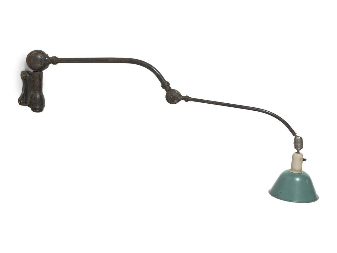 Johan Petter Johansson Early Triplex Wall Lamp, c.: Johan Petter Johansson (Swedish, 1853-1943) Early Triplex Wall Lamp, c. 1920Triplex Fabriken, Sweden enameled steel, enameled aluminum H 11 x W 8 1/2 x D 59 inches