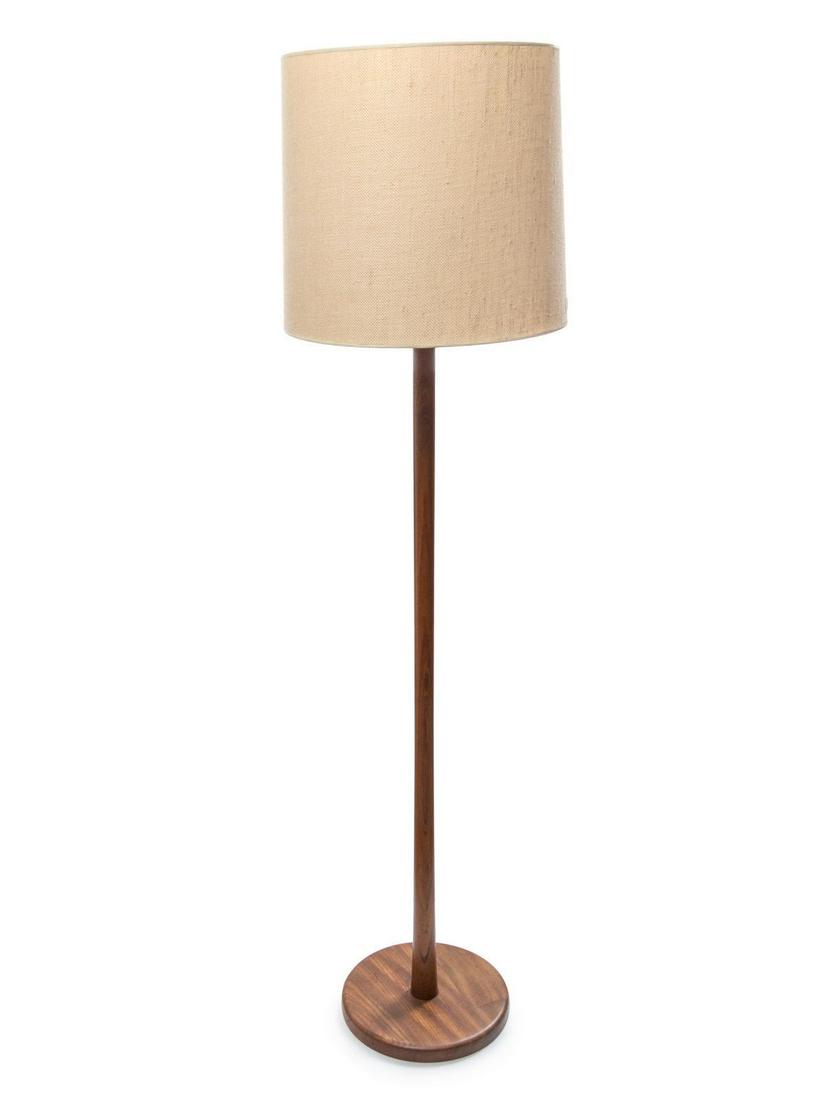 Grodon and Jane Martz Floor Lamp Marshall Studios, USA: Grodon and Jane Martz (American, 1924-2015 | American, 1929-2007) Floor Lamp Marshall Studios, USA walnut, linen H 59 x Diameter 16 inches