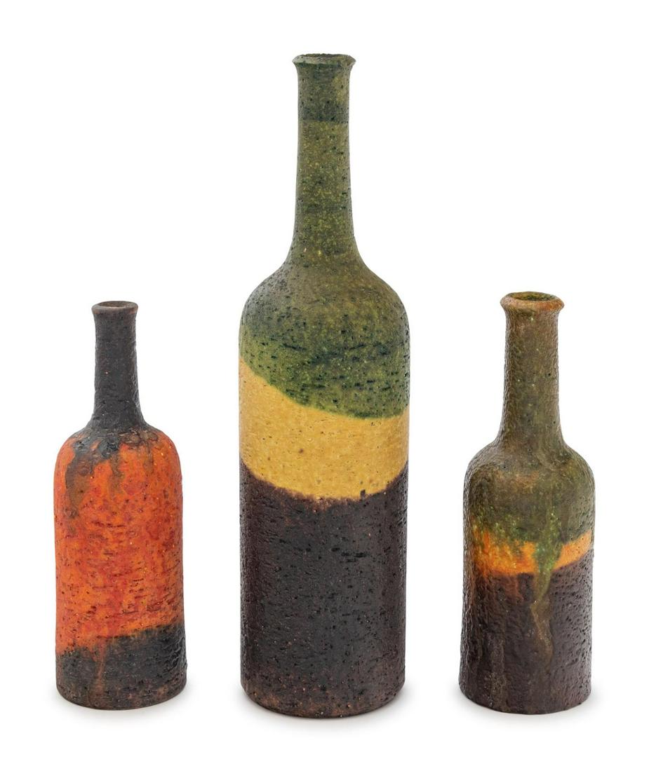 Marcello Fantoni  Three Bottle Vases Bitossi / Raymor (1 of 1)