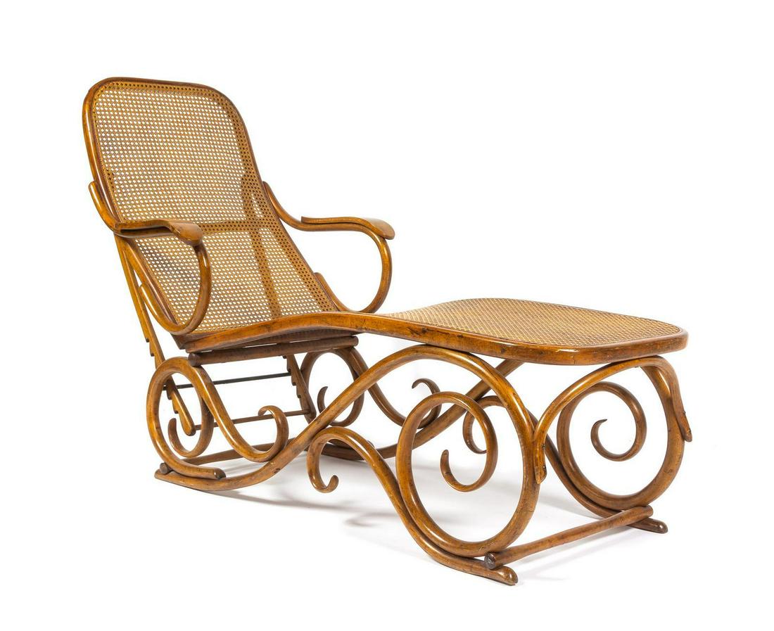 Gebruder Thonet Austria, Early 20th Century Adjustable (1 of 2)