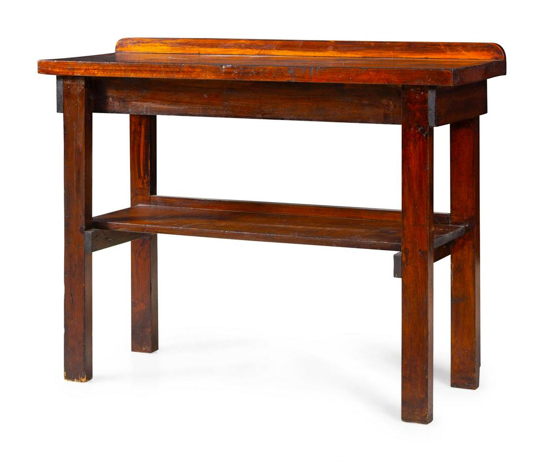 Arts and Crafts Two-Tiered Console Table (1 of 1)