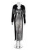 Geoffrey Beene Black Dress and Jacket with Silver Panne