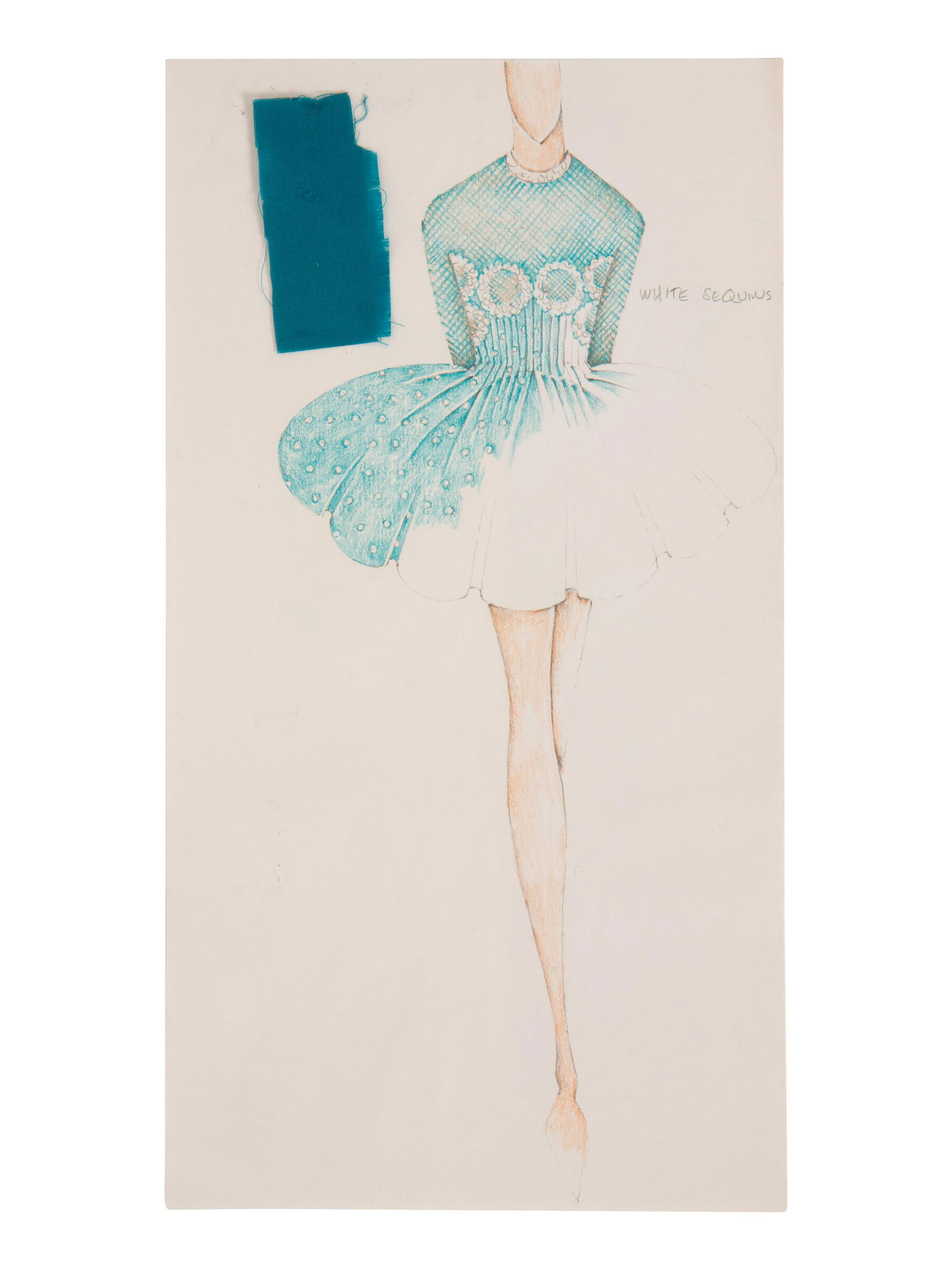 Geoffrey Beene Fashion Illustration, c.1985 (1 of 1)
