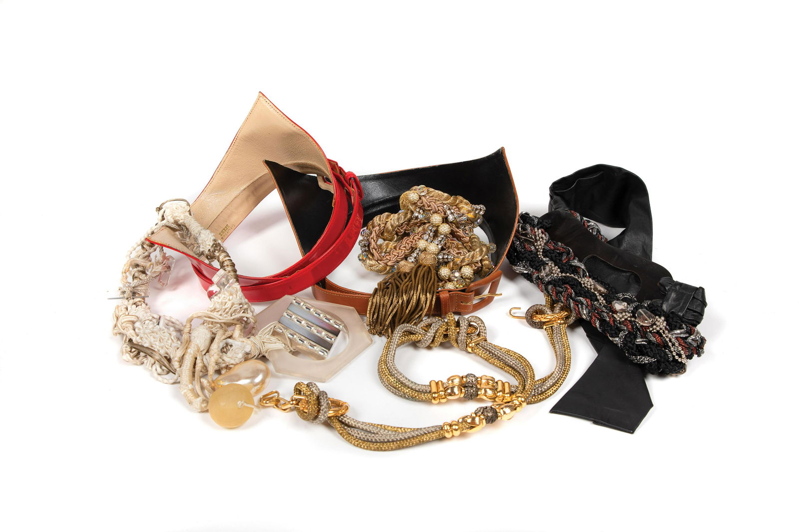 Collection of Six Geoffrey Beene Belts, 1980-90s (1 of 1)