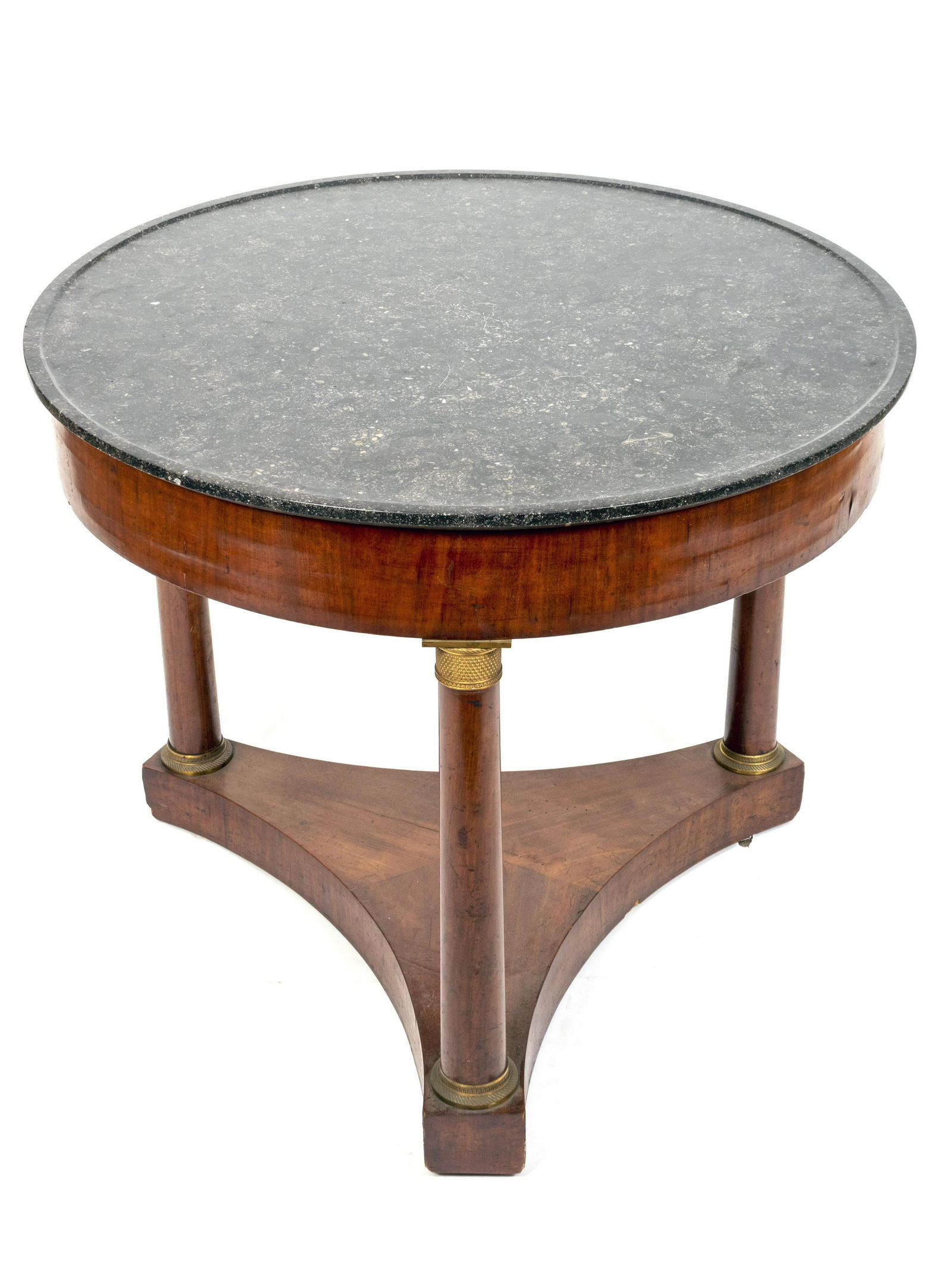 A French Empire Gilt Metal Mounted Marble Top Walnut (1 of 1)