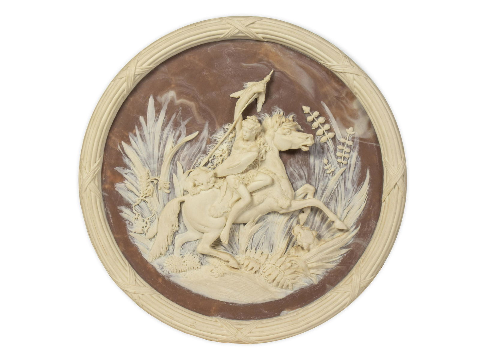 An Incolay Cameo Wall Plaque Diameter 18 3/4 inches. (1 of 1)