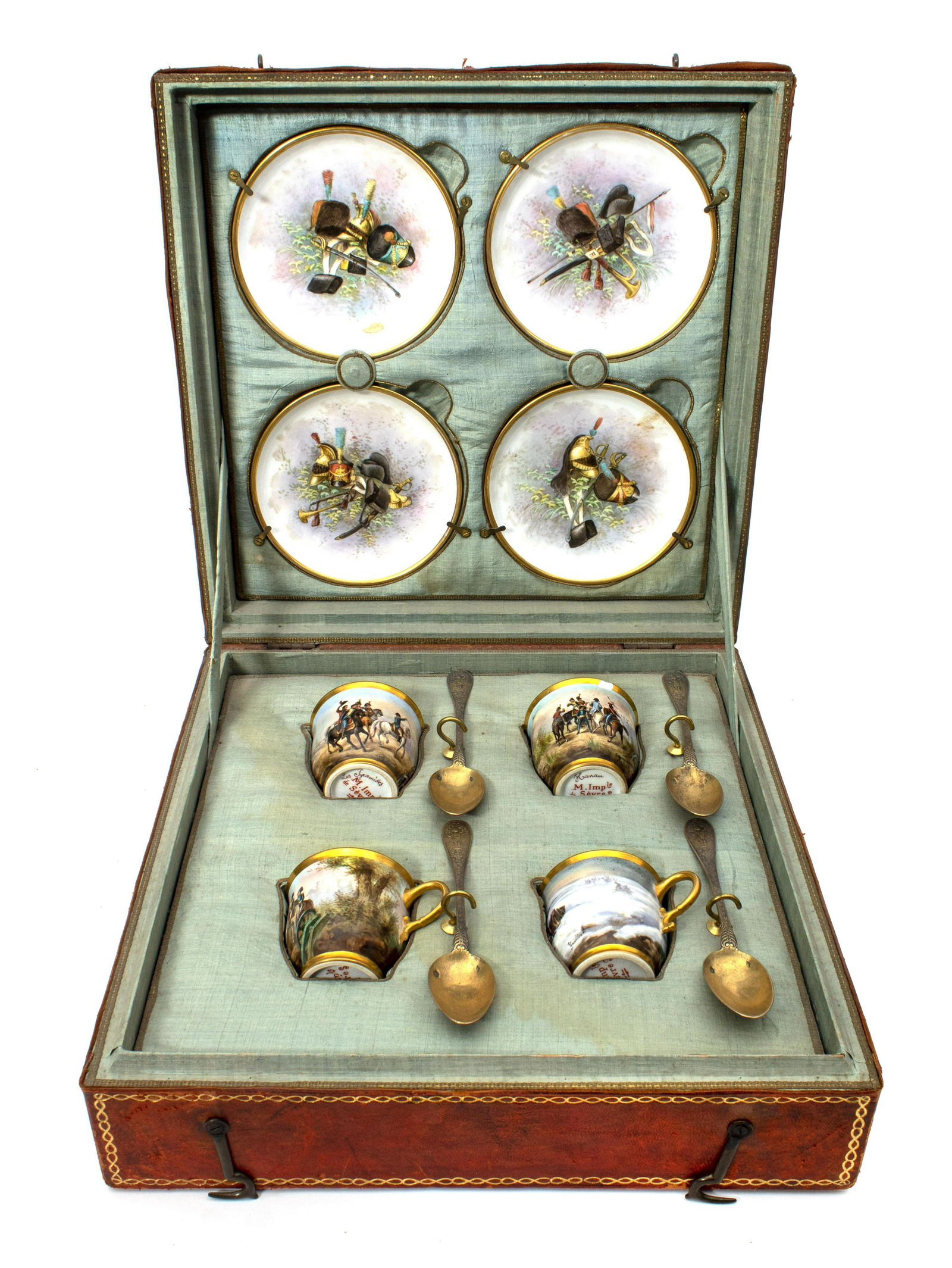 A Sevres Porcelain Napoleonic Presentation Tea Set (1 of 3)