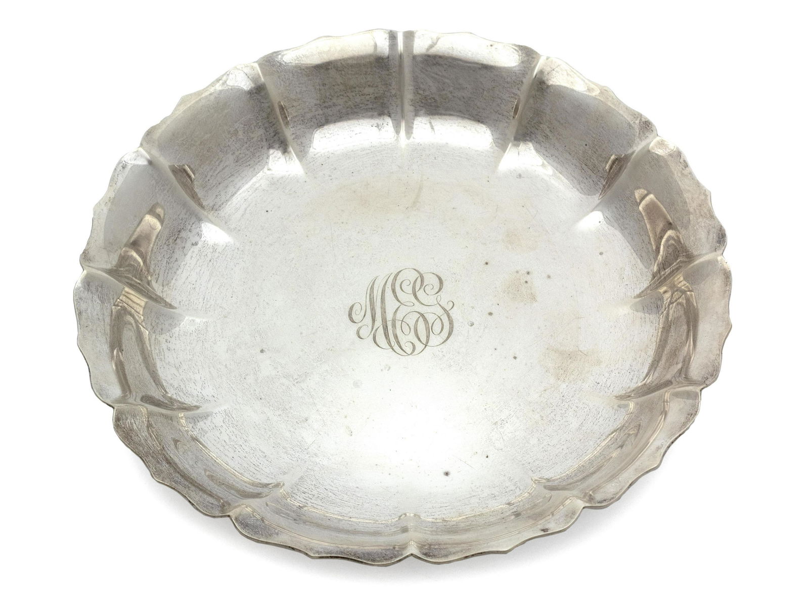 A French Sterling Shallow Bowl Diameter 10 inches. (1 of 1)