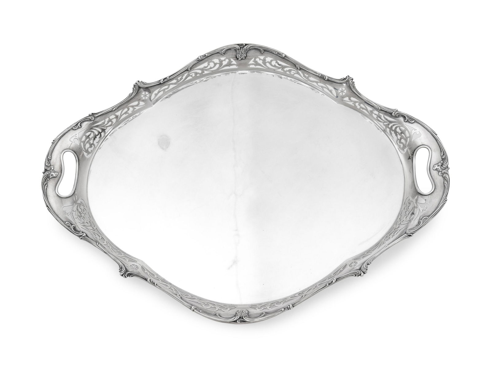 An American Silver Serving Tray Length 28 inches. (1 of 1)