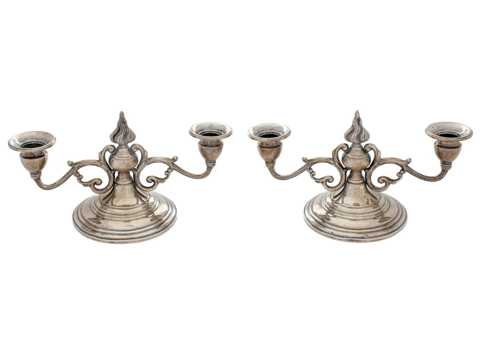 A Pair of American Weighted Silver Candlesticks Height (1 of 1)
